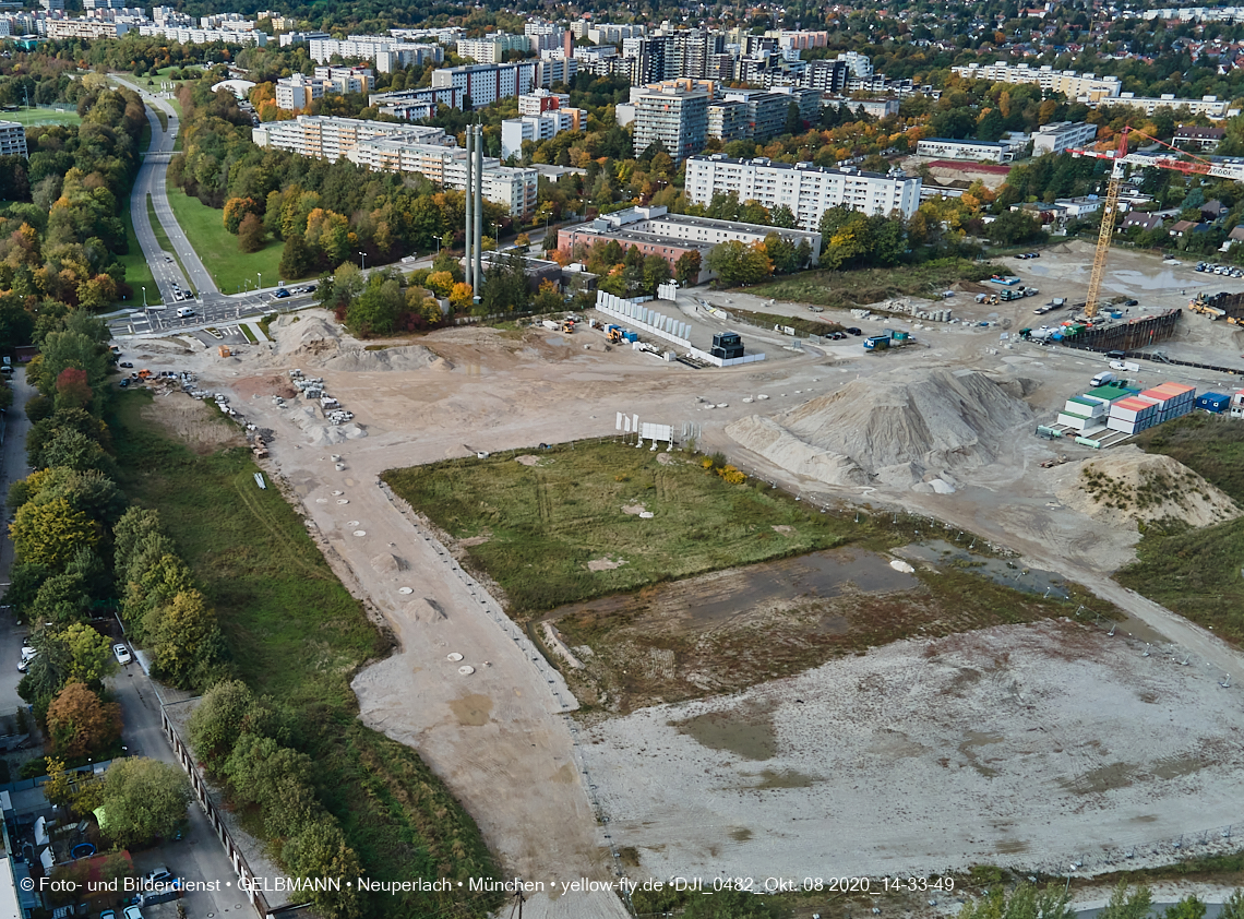 08.10.2020 - Baustelle Alexisquartier und Umgebung in Neuperlach